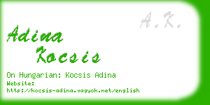 adina kocsis business card